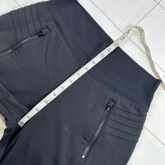 Athleta Pants Womens Small Black Venice Moto Jogger Sporty Travel Pull On Casual - Picture 9 of 12